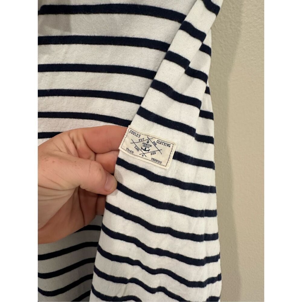 Joules Winona Rugby Dress Navy White Stripes 3/4 Sleeve US 14 - Picture 4 of 5